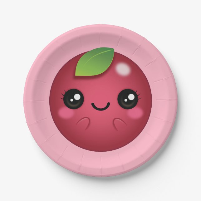 Prato De Papel Kawaii Cranberry (Frente)