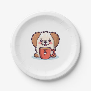 Prato De Papel Kawaii Paws Café