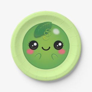 Prato De Papel Kawaii Pea