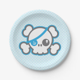 Prato De Papel Kawaii Pirate Skull Plates