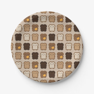 Prato De Papel Kawaii Toast