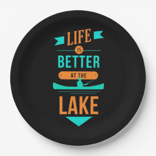 Prato De Papel Kayaking Life É Melhor No Lago