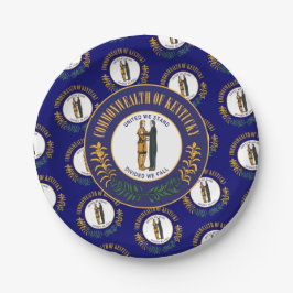 Prato De Papel Kentuckian Flag & Seal, Kentucky