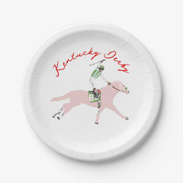 Prato De Papel Kentucky Derby Horse Jockey Paper Plates
