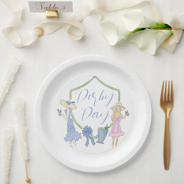 Prato De Papel Kentucky Derby Party Paper Plate (Casamento)
