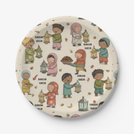 Prato De Papel Kids Ramadan Kareem Paper Plates – Islamic Party