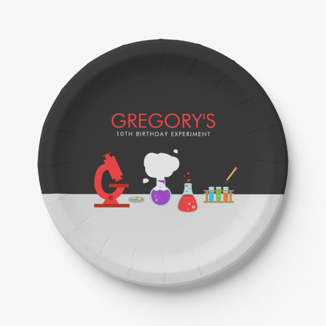 Prato De Papel Kids Science Party (Frente)