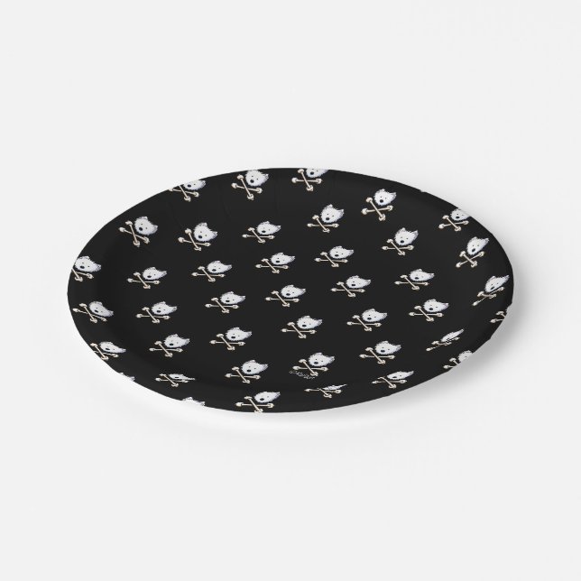 Prato De Papel KiniArt Torrid Westie Paper Plates (Inclinado)