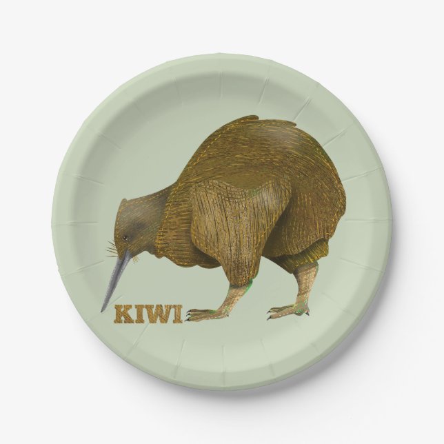 Prato De Papel Kiwi N.Z. Bird (Frente)