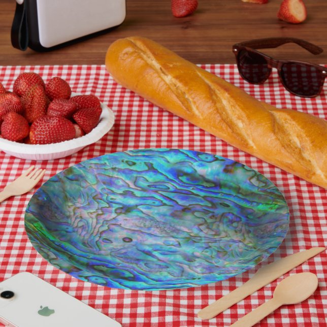 PRATO DE PAPEL KIWI NEW ZEALAND PAUA (Piquenique)