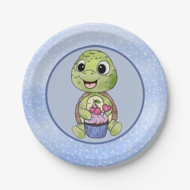Prato De Papel kleine Schildkröte  pappteller (Frente)