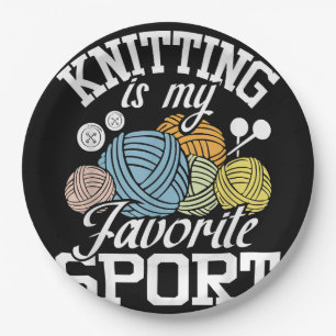 Prato De Papel Knit Acontece Engraçado tricotar Camisas Cortando