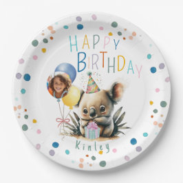 Prato De Papel Koala Birthday Paper Plates