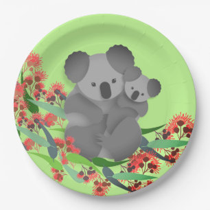 Prato De Papel Koala e Joey