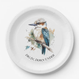 Prato De Papel Kookaburra True Blue, personalizado