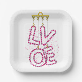 PRATO DE PAPEL L O V E