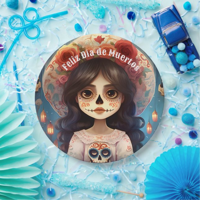 Prato De Papel 🌹 La Calavera Catrina: Blossomas da Vida 🌹 (Festa)