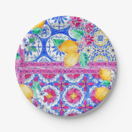 Prato De Papel La Dolce Vita Italiana Lemon Paper Plate