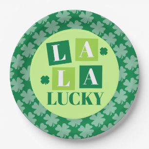 Prato De Papel La La Lucky Dia de São Patrício Verde