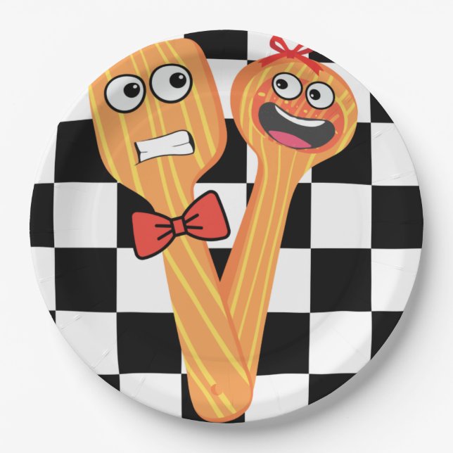 Prato De Papel la pala y cuchara, poster da cozinha (Frente)