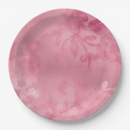Prato De Papel Lace Rosa Chic