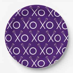 Prato De Papel Lacrosse Team Purple