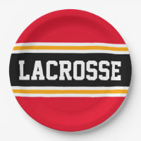 LACROSSE Vermelho Brilhante Frisas Amarelas Pretas