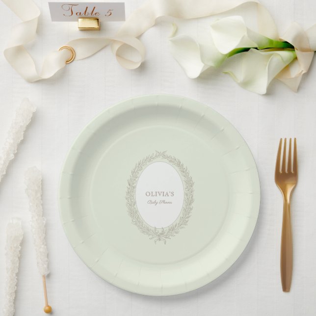 Prato De Papel Laduree French Caffee Patisseriserie Chá de fralda (Casamento)