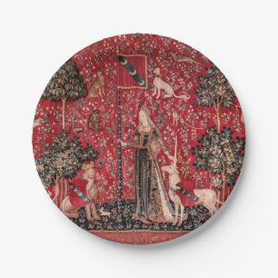 Prato De Papel Lady and Unicorn Medieval Tapestry Touch