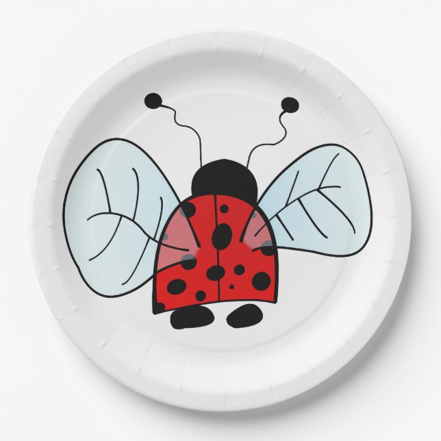 Prato De Papel Ladybird (Frente)