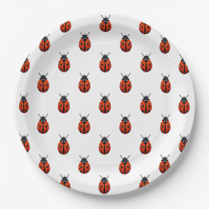 Prato De Papel Ladybugs