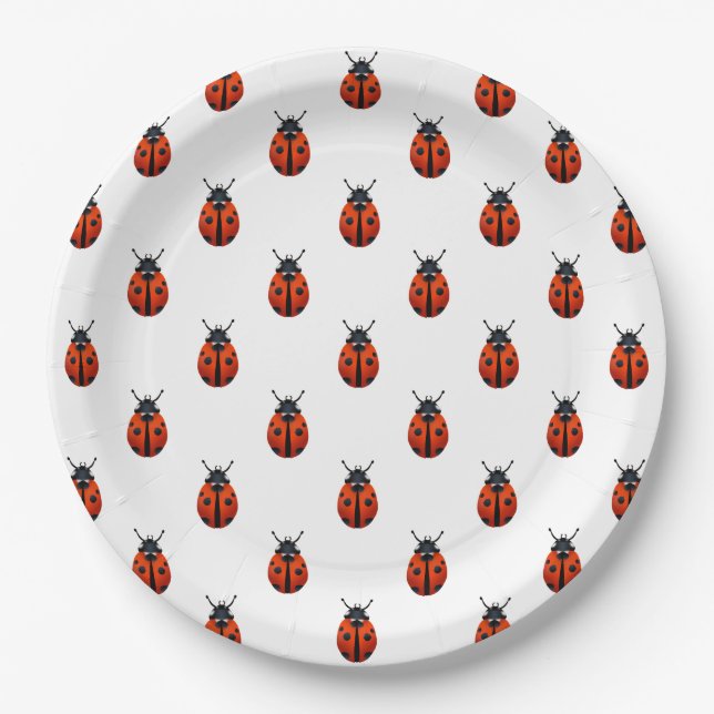 Prato De Papel Ladybugs (Frente)