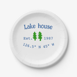 Prato De Papel Lago House ets. Data ano em que as coordenadas per