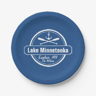 Prato De Papel Lago Minnetonka Minnesota âncora cidade e nome