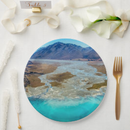 Prato De Papel Lago Tekapo e Alpes do Sul, Nova Zelândia