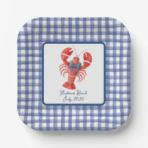 Lagosta Verão Náutico Gingham 4 de Julho