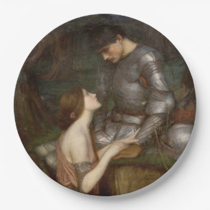 Prato De Papel Lamia e o Soldier (por John William Waterhouse)