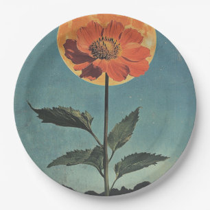 Prato De Papel Lâmpada Laranja Luz - Charme de Boho Vintage (2)
