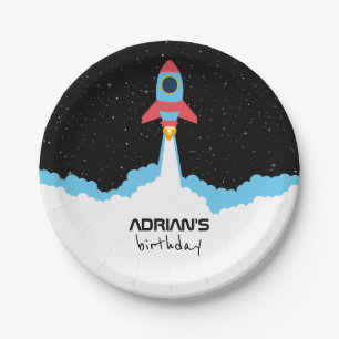 Prato De Papel Lançamento do foguete no Aniversário de criança es
