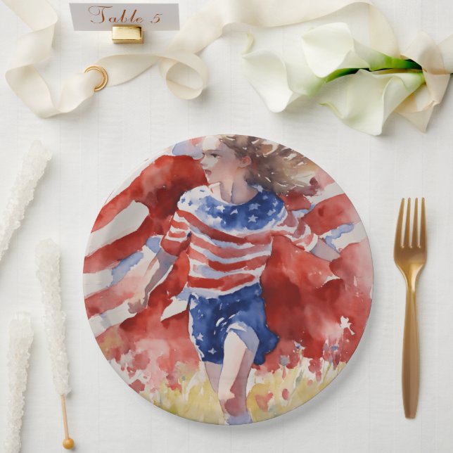 Prato De Papel Land of free Line (Casamento)