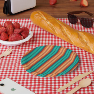 Prato De Papel Laranja Laranja-Sudoeste Turquesa Arco-Íris