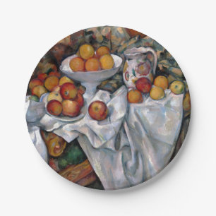 Prato De Papel Laranjas da Vida Estática - Paul Cezanne Pintura