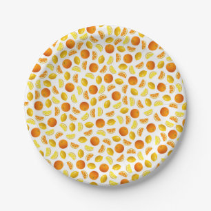 Prato De Papel Laranjas & limões