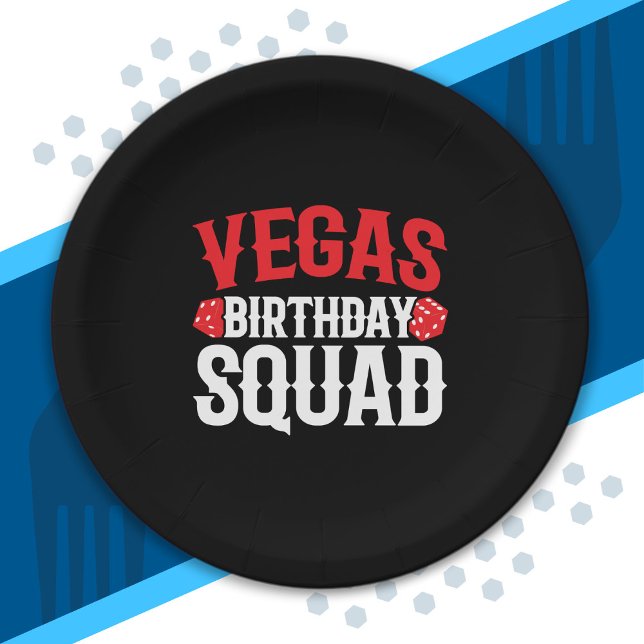 Prato De Papel Las Vegas Birthday Party - Matching Vegas Squad (Criador carregado)