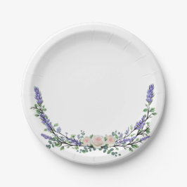 Prato De Papel Lavanda Eucalipto rosa branca rosa