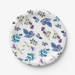 Prato De Papel Lavanda Lilás Roxo Íris Floral Chic de Primavera