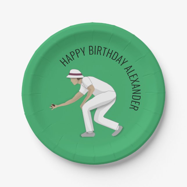 Prato De Papel Lawn Bowls (Frente)