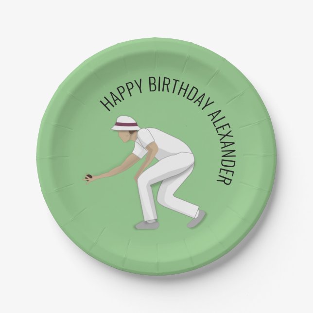 Prato De Papel Lawn Bowls (Frente)