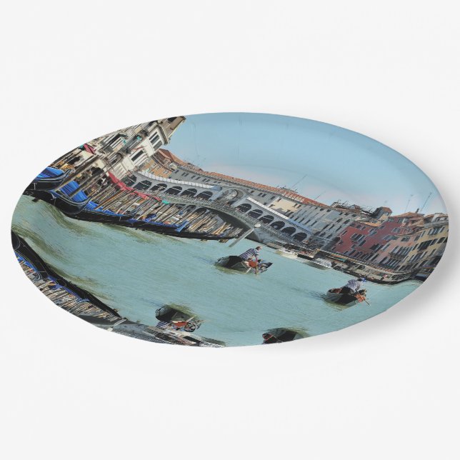 Prato De Papel ldp RIALTO BRIDGE - Veneza - Canal Grande (Inclinado)