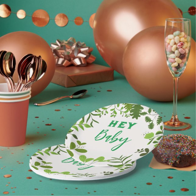 Prato De Papel Leafs impressão (Múltiplo)